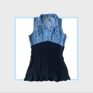 Vintage denim / cotton babydoll dress.